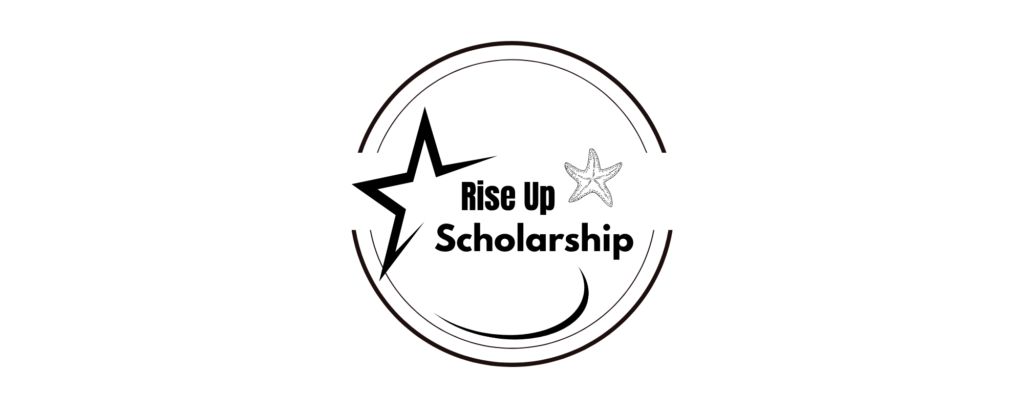Star-themed "Rise Up Scholarship" logo.